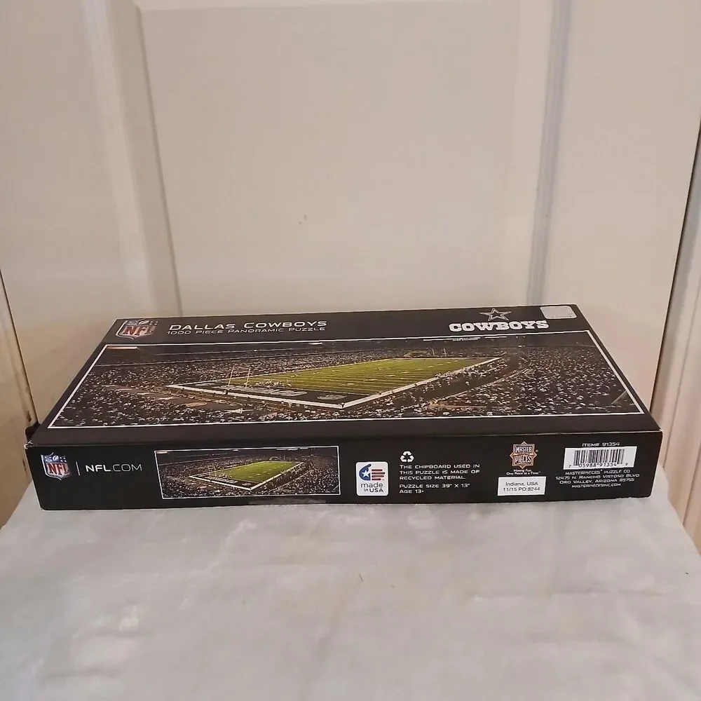 Sealed New NFL Dallas Cowboys AT&T Stadium 1000 Piece Panoramic Jigsaw Puzzle
